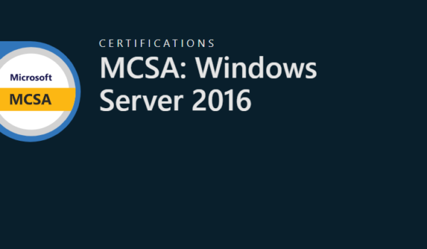 Screenshot of Microsoft website showing 'MCSA: windows server 2016’
