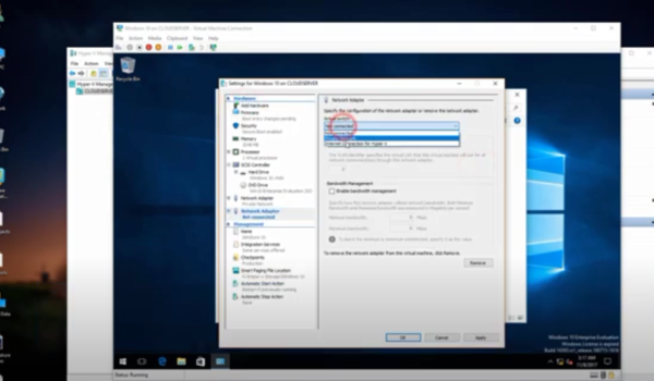 connecting a virtual machine to the Internet